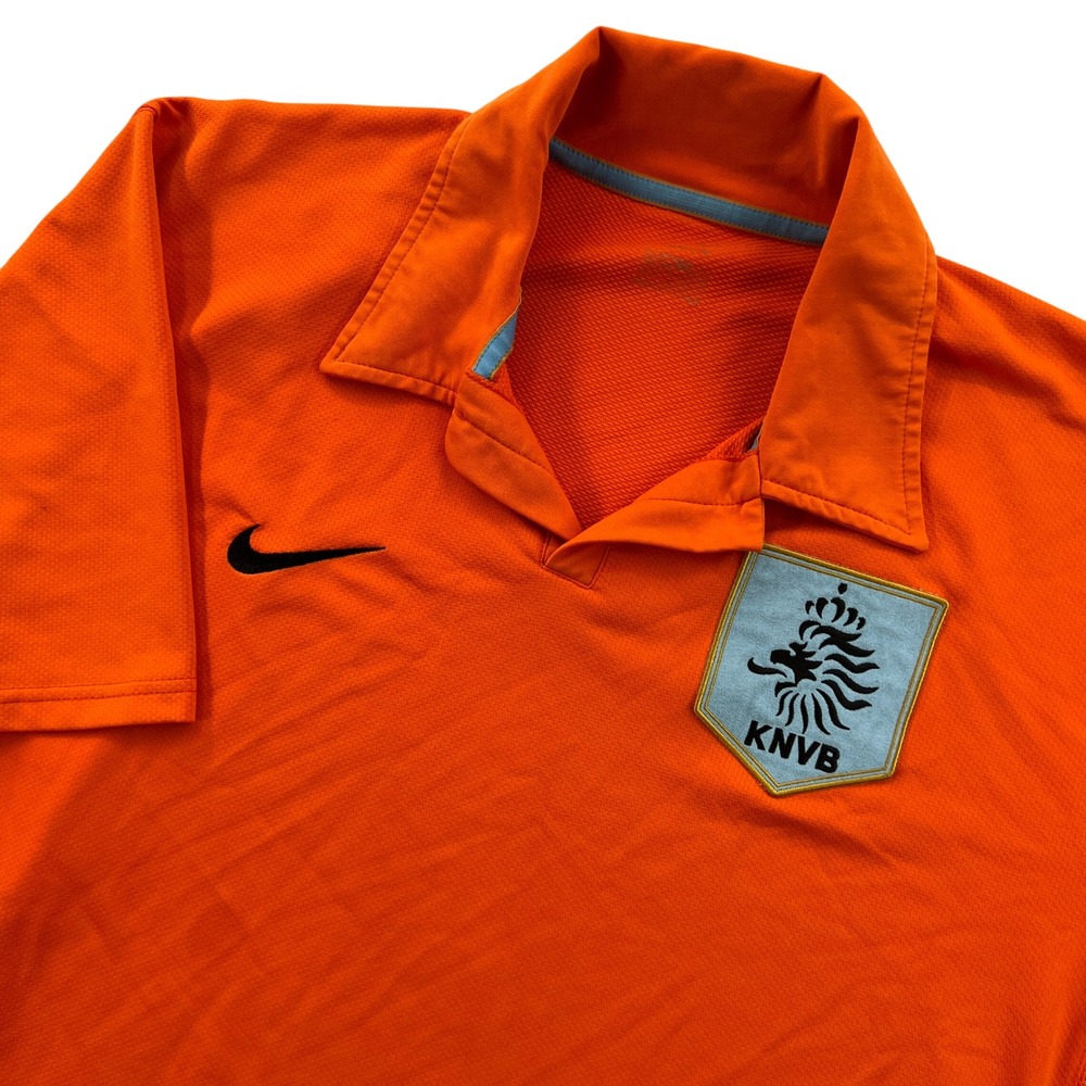 Nike Netherlands KNVB Soccer Jersey 2006-08 Men L Orange Short Sleeve Nederland